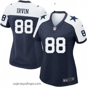 Glamorous Womens Nike Dallas Cowboys 88 Michael Irvin Game Navy Blue Throwback Alternate NFL Jersey