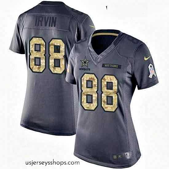 Sensational Womens Nike Dallas Cowboys 88 Michael Irvin Limited Black 2016 Salute to Service NFL Jersey