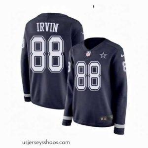 Exquisite Womens Nike Dallas Cowboys 88 Michael Irvin Limited Navy Blue Therma Long Sleeve NFL Jersey