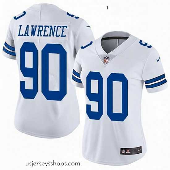 Stunning Womens Nike Dallas Cowboys 90 Demarcus Lawrence Elite White NFL Jersey