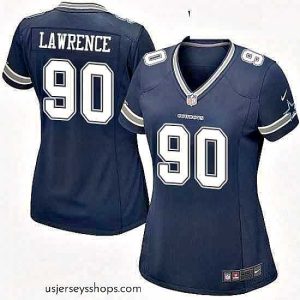 Alluring Womens Nike Dallas Cowboys 90 Demarcus Lawrence Game Navy Blue Team Color NFL Jersey