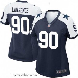 Enchanting Womens Nike Dallas Cowboys 90 Demarcus Lawrence Game Navy Blue Throwback Alternate NFL Jersey