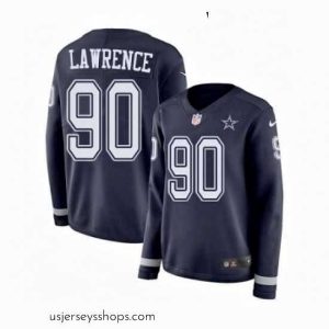 Enchanting Womens Nike Dallas Cowboys 90 Demarcus Lawrence Limited Navy Blue Therma Long Sleeve NFL Jersey