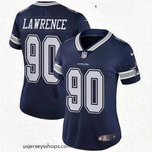 Stellar Womens Nike Dallas Cowboys 90 Demarcus Lawrence Navy Blue Team Color Vapor Untouchable Limited Player NFL Jersey