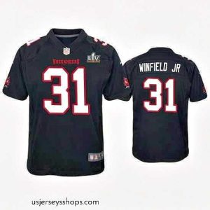 Captivating Antoine Winfield Jr. Buccaneers Black Super Bowl Lv Game Fashion Jersey