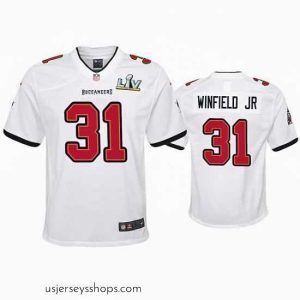 Glamorous Antoine Winfield Jr. Buccaneers White Super Bowl Lv Game Jersey