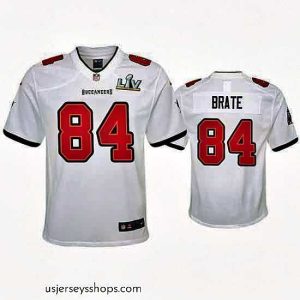Stunning Cameron Brate Buccaneers White Super Bowl Lv Game Jersey