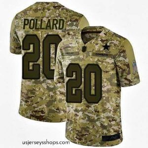 Stunning Cowboys 20 Tony Pollard Camo Stitched Football Limited 2018 Salute to Service Jersey