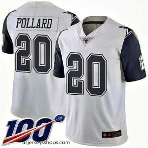 Enchanting Cowboys 20 Tony Pollard White Stitched Football Limited Rush 100th Season Jersey