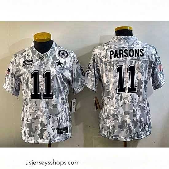 Magnificent Dallas Cowboys 11 Micah Parsons 2024 F.U.S.E Arctic Camo Salute To Service Limited Stitched Football Jersey 2