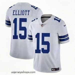 Enchanting Dallas Cowboys 15 Ezekiel Elliott White Vapor Untouchable Limited Stitched Football Jersey