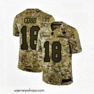 Breathtaking Dallas Cowboys 18 Randall Cobb Limited Camo 2018 Salute to Service Football Jersey