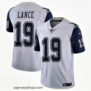 Exquisite Dallas Cowboys 19 Trey Lance White Color Rush Limited Stitched Football Jersey