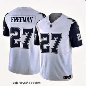Magnificent Dallas Cowboys 27 Royce Freeman White 2023 F.U.S.E Color Rush Limited Stitched Football Jersey