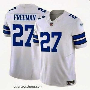 Glamorous Dallas Cowboys 27 Royce Freeman White 2023 F.U.S.E Vapor Untouchable Limited Stitched Football Jersey