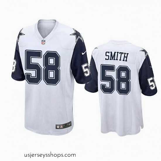 Exquisite Dallas Cowboys 58 Mazi Smith Navy Thanksgiving Stitched Football Jersey