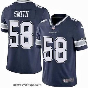 Stunning Dallas Cowboys 58 Mazi Smith Navy Vapor Untouchable Stitched Football Jersey