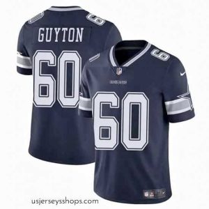 Breathtaking Dallas Cowboys 60 Tyler Guyton Navy 2024 Draft Vapor Untouchable Limited Stitched Football Jersey