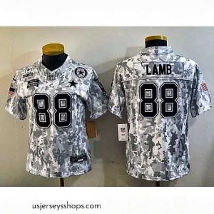 Breathtaking Dallas Cowboys 88 CeeDee Lamb 2024 F.U.S.E Arctic Camo Salute To Service Limited Stitched Football Jersey 2