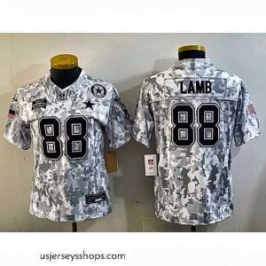 Alluring Dallas Cowboys 88 CeeDee Lamb 2024 F.U.S.E Arctic Camo Salute To Service Limited Stitched Football Jersey
