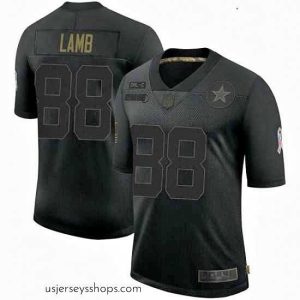 Glamorous Dallas Cowboys CeeDee Lamb Black Limited 2020 Salute To Service Jersey