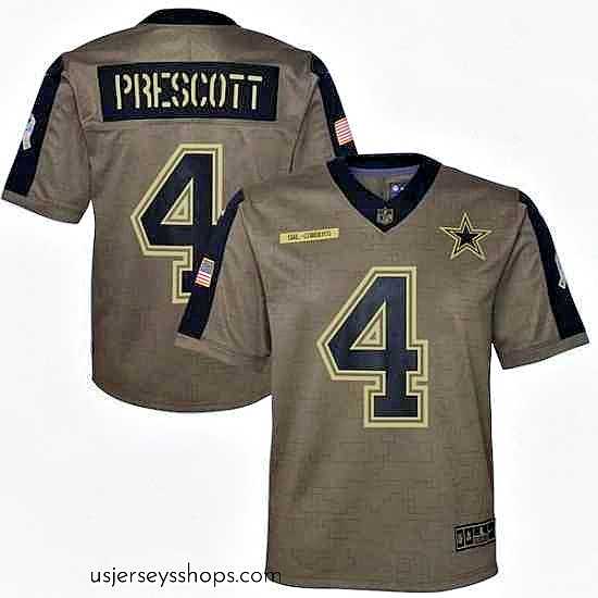 Alluring Dallas Cowboys Dak Prescott Nike Olive 2021 Salute To Service Game Jersey