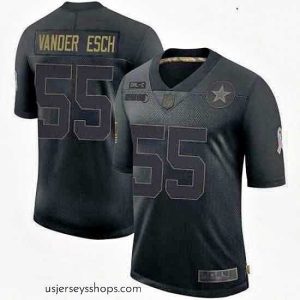 Sensational Dallas Cowboys Leighton Vander Esch Black Limited 2020 Salute To Service Jersey