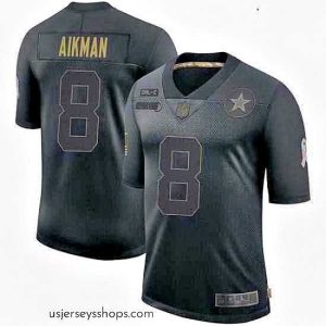 Magnificent Dallas Cowboys Troy Aikman Black Limited 2020 Salute To Service Jersey