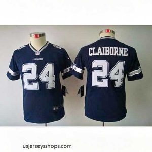 Magnificent Kids Dallas Cowboys #24 Morris Claiborne Blue Color Limited Jerseys