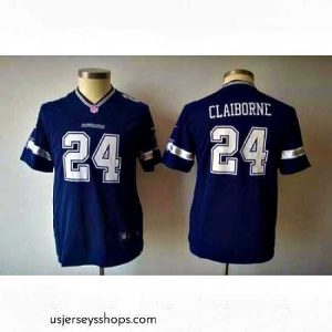 Exquisite Kids Dallas Cowboys #24 Morris Claiborne Blue Jersey