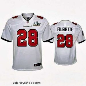 Magnificent Leonard Fournette Buccaneers White Super Bowl Lv Game Jersey