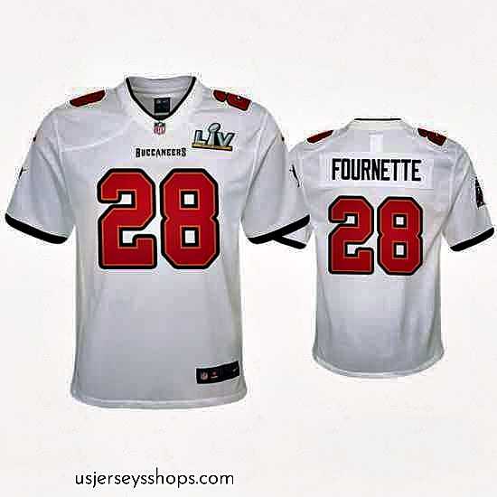 Magnificent Leonard Fournette Buccaneers White Super Bowl Lv Game Jersey