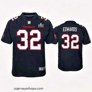Exquisite Mike Edwards Buccaneers Black Super Bowl Lv Game Fashion Jersey