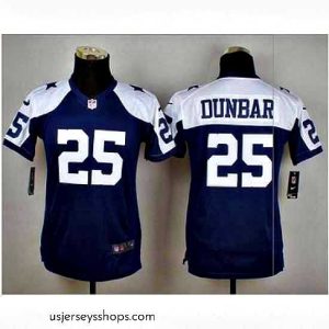 Sensational Nike Cowboys #25 Lance Dunbar Navy Blue Thanksgiving Throwback NFL Elite Jersey