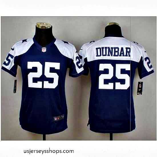 Sensational Nike Cowboys #25 Lance Dunbar Navy Blue Thanksgiving Throwback NFL Elite Jersey