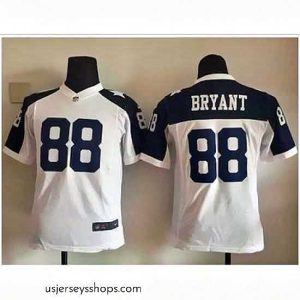Glamorous Nike Cowboys #88 Dez Bryant White Thanksgiving Throwback Stitched NFL Elite Jersey