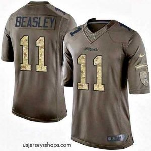 Stellar Nike Dallas Cowboys 11 Cole Beasley Elite Green Salute to Service NFL Jersey