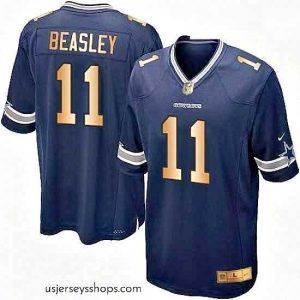 Stunning Nike Dallas Cowboys 11 Cole Beasley Elite NavyGold Team Color NFL Jersey