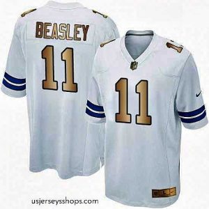 Alluring Nike Dallas Cowboys 11 Cole Beasley Elite WhiteGold NFL Jersey