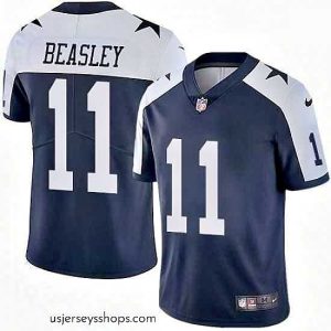 Stellar Nike Dallas Cowboys 11 Cole Beasley Navy Blue Throwback Alternate Vapor Untouchable Limited Player NFL Jersey