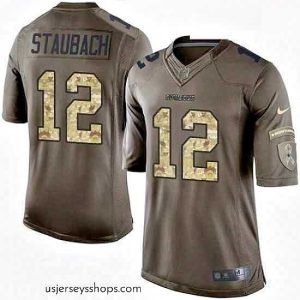 Magnificent Nike Dallas Cowboys 12 Roger Staubach Elite Green Salute to Service NFL Jersey
