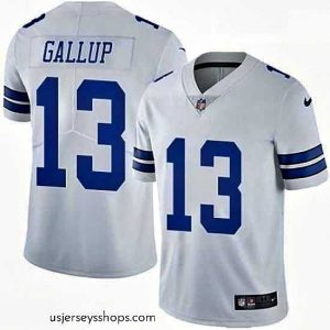 Alluring Nike Dallas Cowboys 13 Michael Gallup White Vapor Untouchable Limited Player NFL Jersey