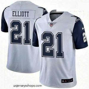 Alluring Nike Dallas Cowboys 21 Ezekiel Elliott Limited White Rush Vapor Untouchable NFL Jersey