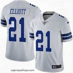 Alluring Nike Dallas Cowboys 21 Ezekiel Elliott White Vapor Untouchable Limited Player NFL Jersey
