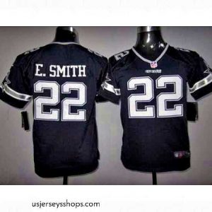 Breathtaking Nike Dallas Cowboys 22# E.SMITH Blue Nike NFL Jerseys