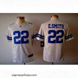 Glamorous Nike Dallas Cowboys 22 E.SMITH White Color Limited Jerseys
