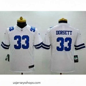 Stellar Nike Dallas Cowboys #33 Tony Dorsett White Stitched NFL Limited Jersey