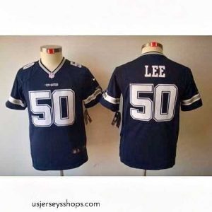Stellar Nike Dallas Cowboys #50 Lee Blue Color Limited Jerseys