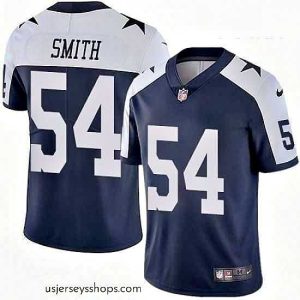 Stellar Nike Dallas Cowboys 54 Jaylon Smith Navy Blue Throwback Alternate Vapor Untouchable Limited Player NFL Jersey