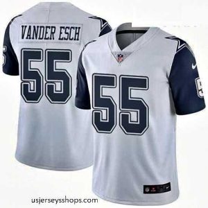 Stellar Nike Dallas Cowboys 55 Leighton Vander Esch Limited White Rush Vapor Untouchable NFL Jersey